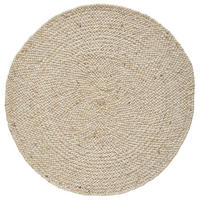 HANDWEBTEPPICH  Wohnzimmer 180 cm Beige rund  - Beige, KONVENTIONELL, Textil (180cm) - Linea Natura