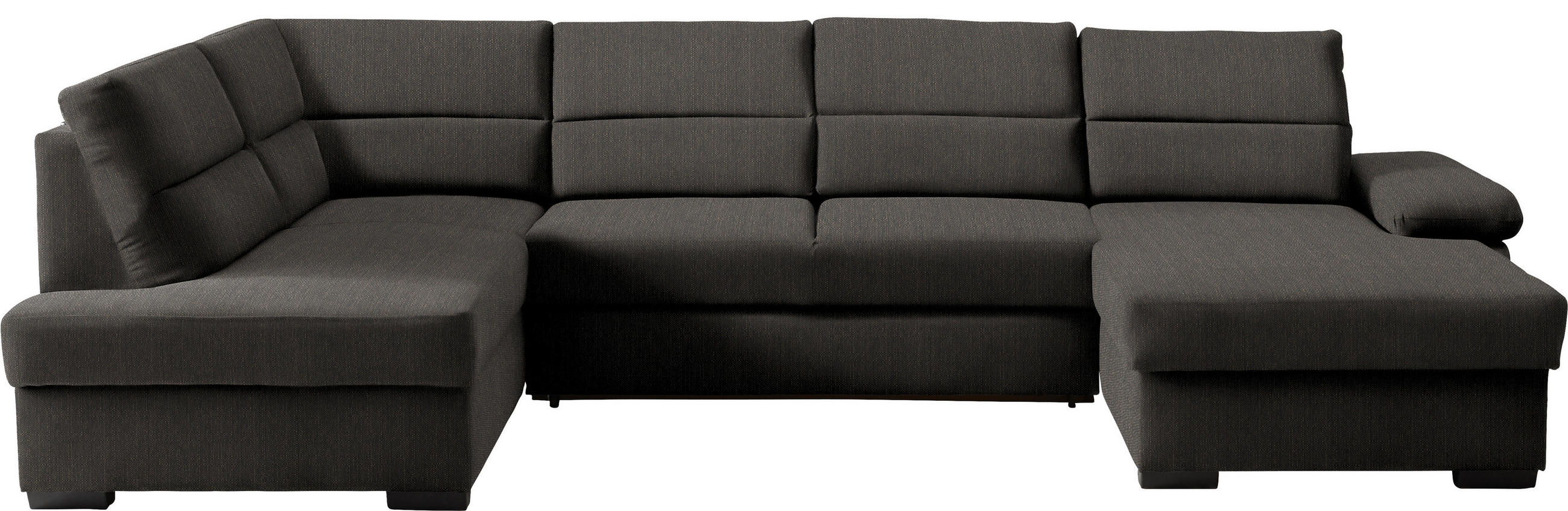 WOHNLANDSCHAFT in Webstoff Dunkelbraun  - Dunkelbraun, KONVENTIONELL, Kunststoff/Textil (183/319/166cm) - Cantus