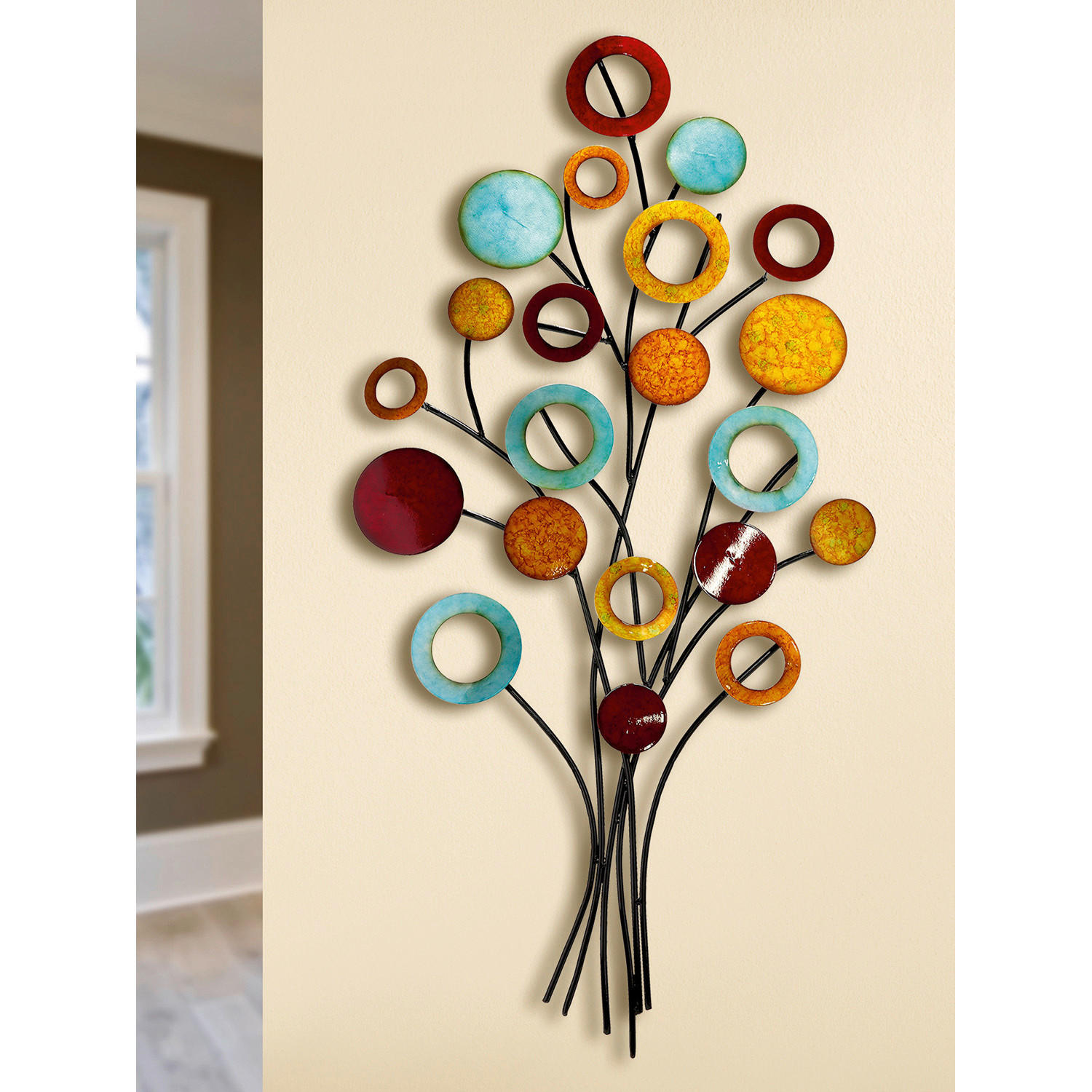 METALLBILD Bäume  - Multicolor, Basics, Metall (51/97/4cm)