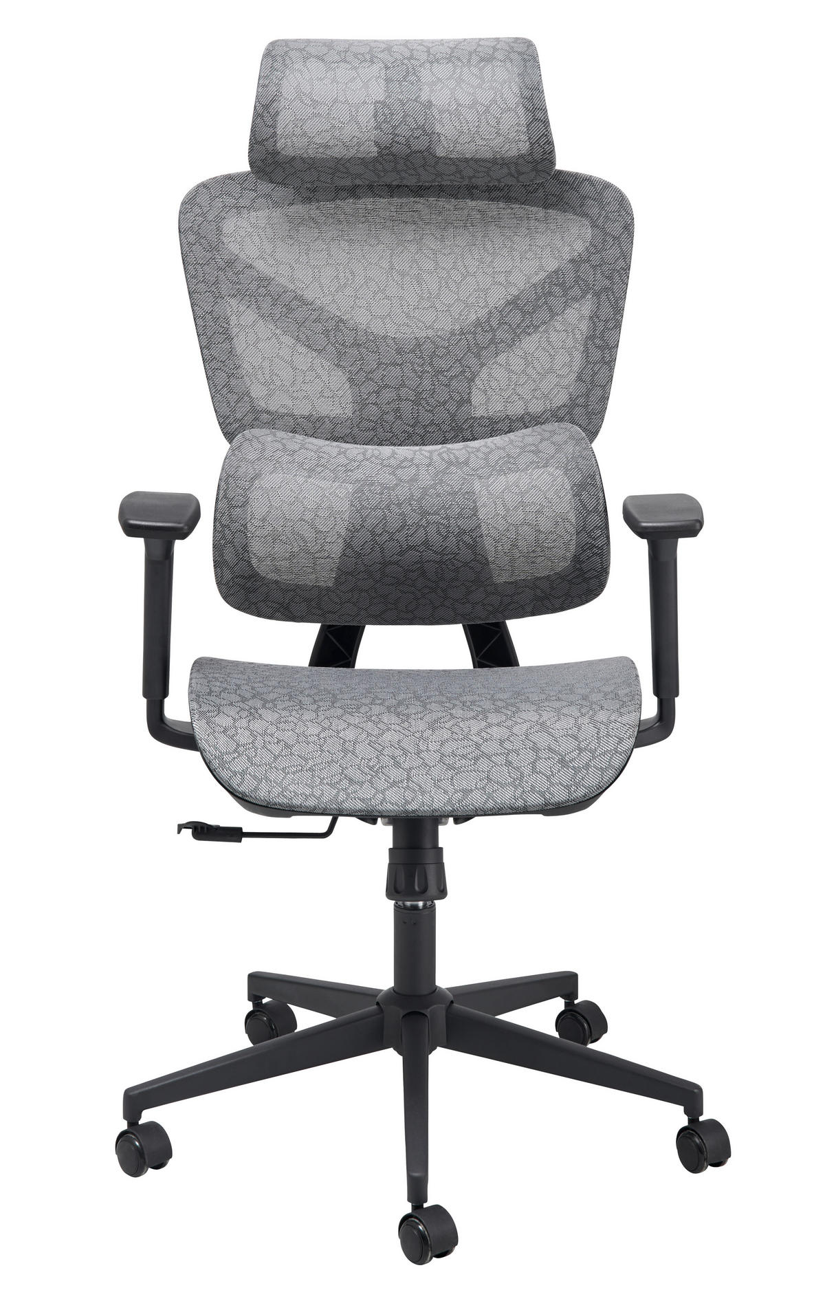 OTOČNÁ ŽIDLE, síťovina, tmavě šedá - černá/tmavě šedá, Lifestyle, kov/dřevo (66/124-132/64cm) - MID.YOU