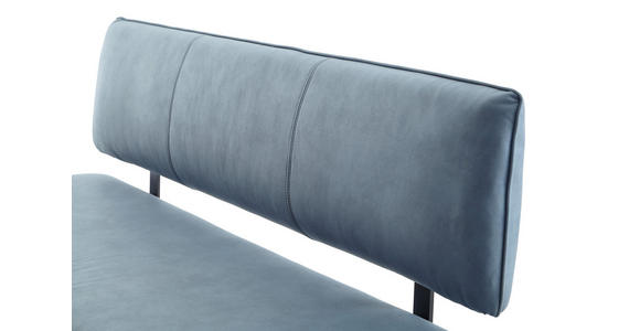 SITZBANK 180/86,5/60 cm  in Schwarz, Hellblau  - Schwarz/Hellblau, Design, Textil/Metall (180/86,5/60cm) - Cantus