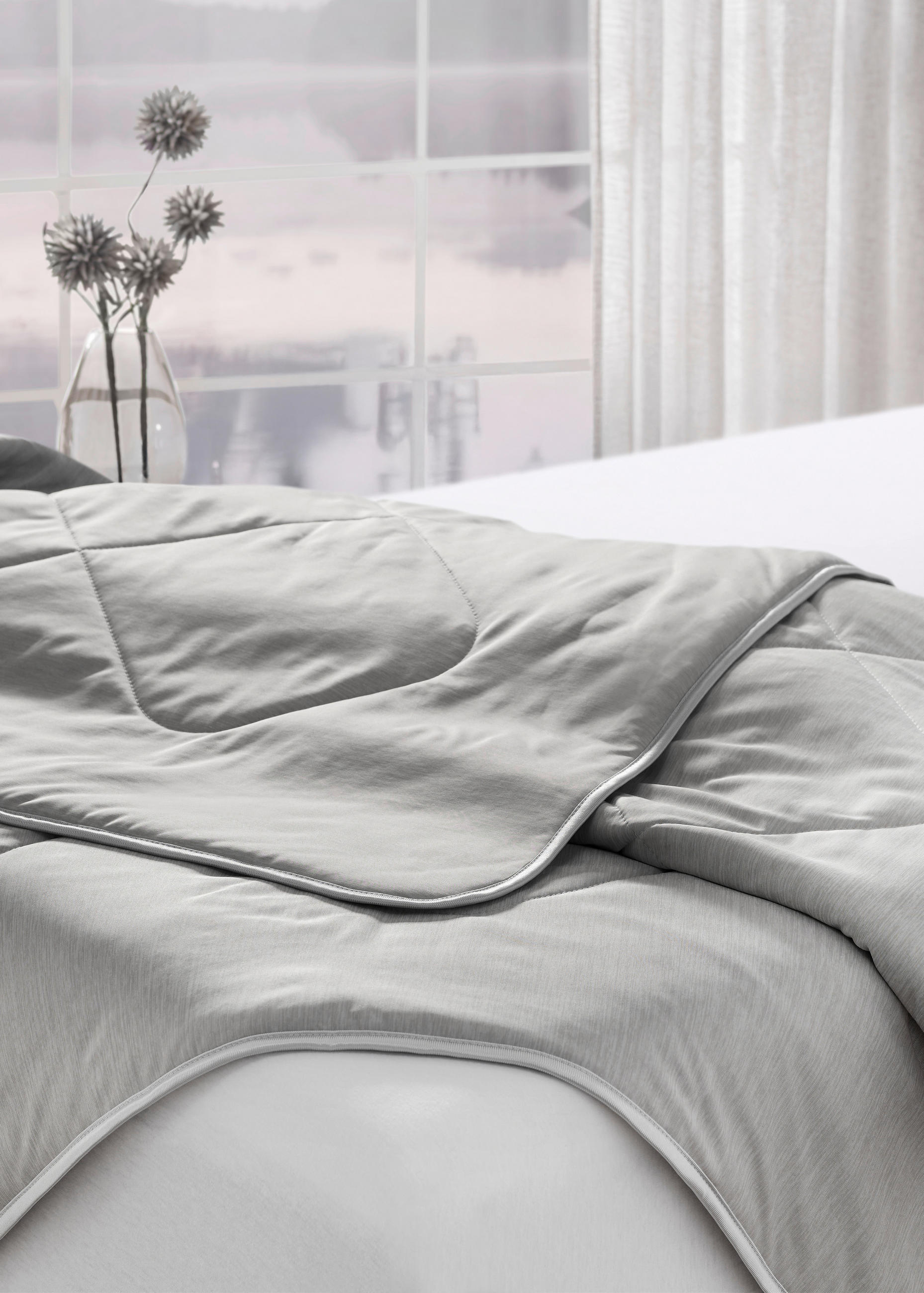 LETNÍ PŘIKRÝVKA, 140/200 cm, polyester - šedá, Basics, textil (140/200cm) - Sleeptex