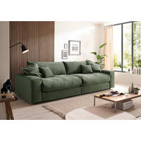 3-SITZER-SOFA KAMIL Cord Grün  - Schwarz/Grün, MODERN, Textil (298/95/122cm) - Livetastic