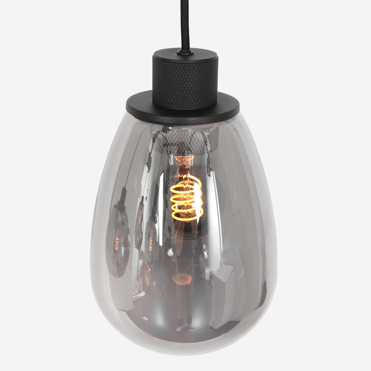 PENDELLEUCHTE  50/60-350/50 cm   - Schwarz, Trend, Glas/Metall (50/60-350/50cm)