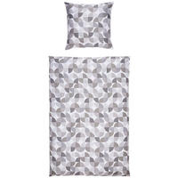 BETTWÄSCHE Makosatin 155/220 cm  - Grau, Design, Textil (155/220cm) - Janine