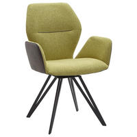 ARMLEHNSTUHL  in Eisen Webstoff, Mikrofaser  - Anthrazit/Schwarz, Design, Textil/Metall (62/91/59cm) - Valnatura