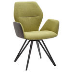 ARMLEHNSTUHL  in Eisen Webstoff, Mikrofaser  - Anthrazit/Schwarz, Design, Textil/Metall (62/91/59cm) - Valnatura