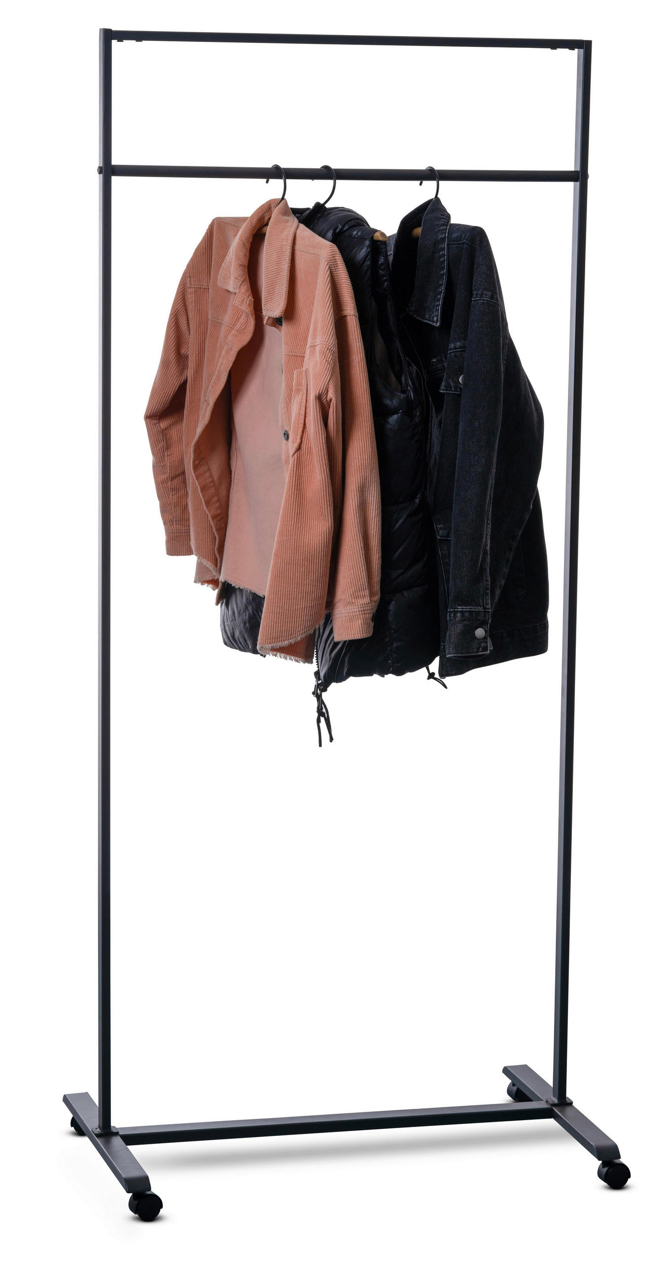 KLEIDERWAGEN in Anthrazit 82/180/50 cm   - Anthrazit, Basics, Kunststoff/Metall (82/180/50cm)