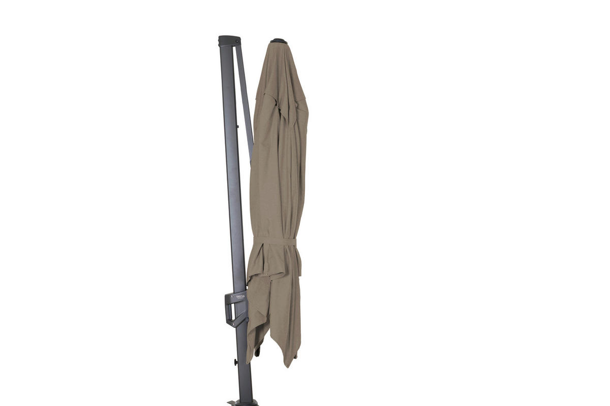 AMPELSCHIRM  300/300 cm  - Taupe/Anthrazit, MODERN, Textil/Metall (300/300cm) - Siena Garden