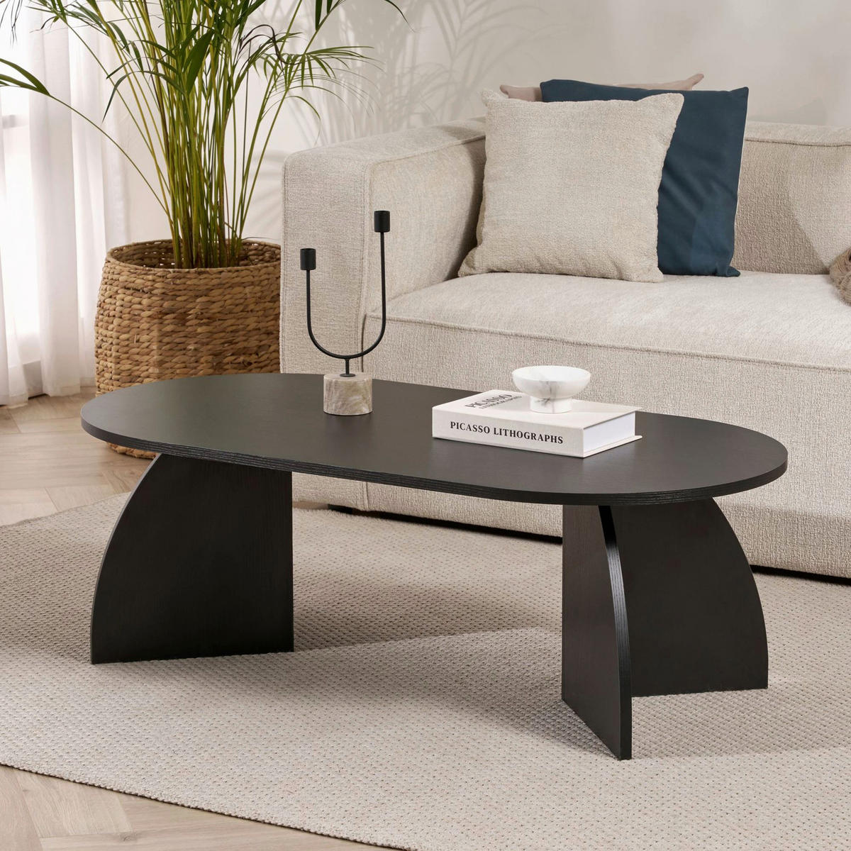COUCHTISCH Schwarz  - Schwarz, MODERN, Holzwerkstoff (120/40/60cm) - MID.YOU
