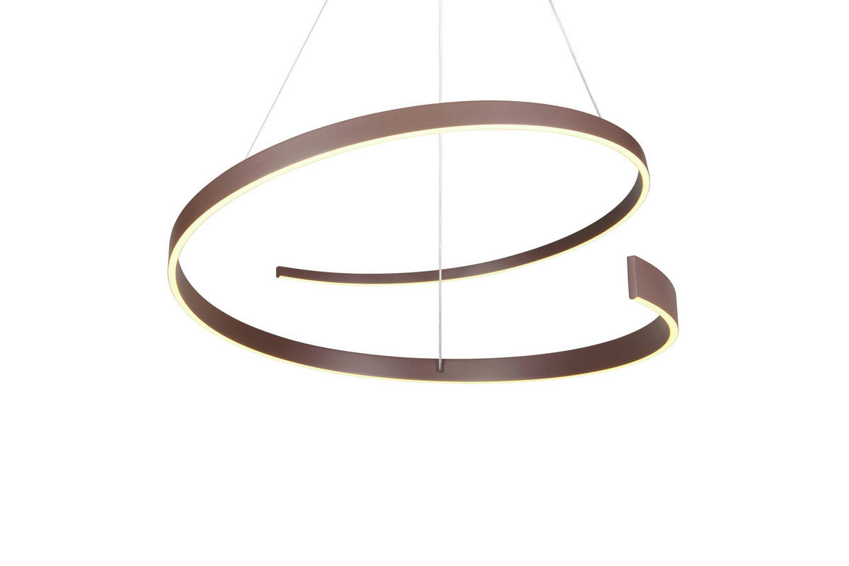 LED-HÄNGELEUCHTE 75/200 cm  - Braun, Design, Metall (75/200cm) - Cinque