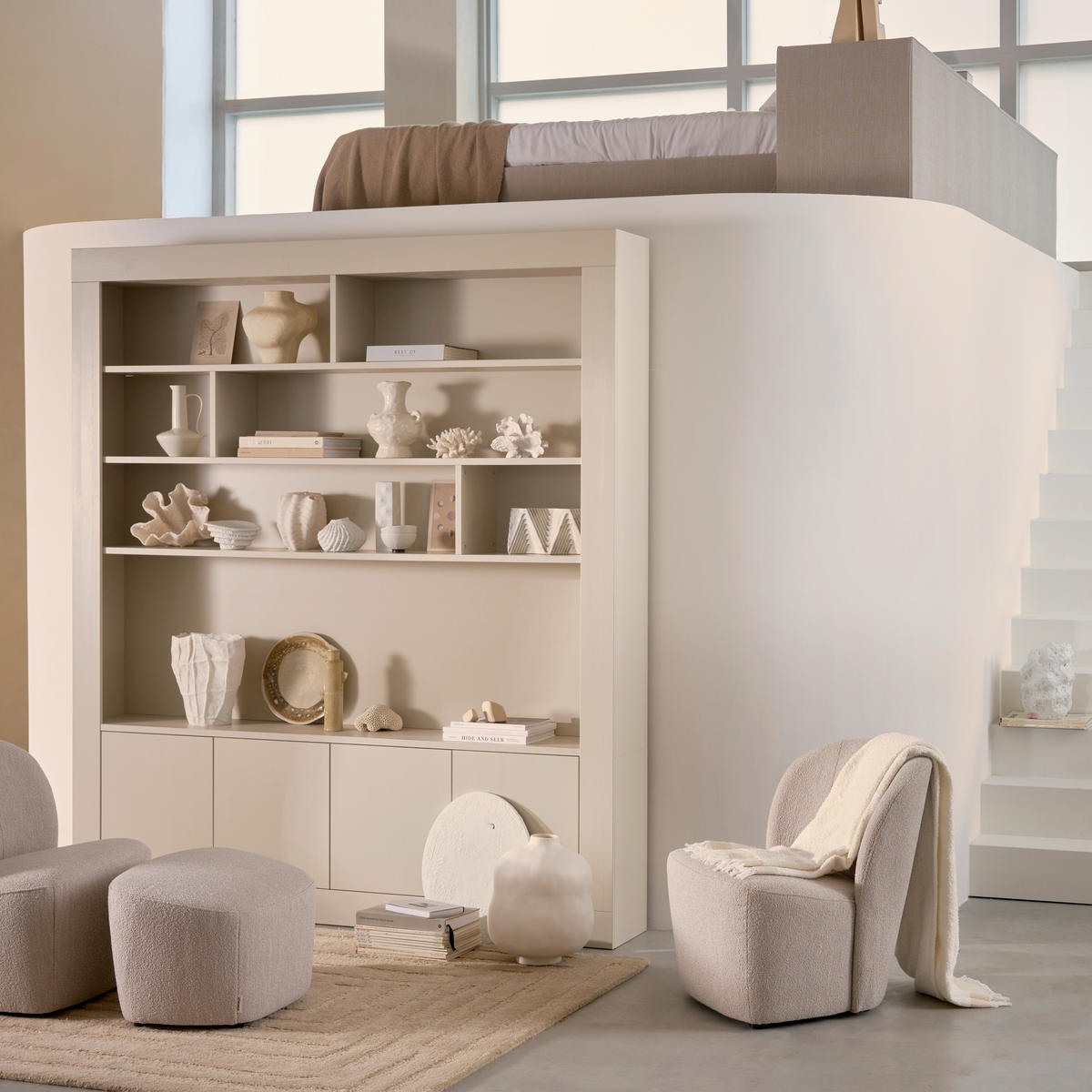 REGAL Kiefer Grau  - Grau, Design, Holz (210/229/31cm) - Livetastic