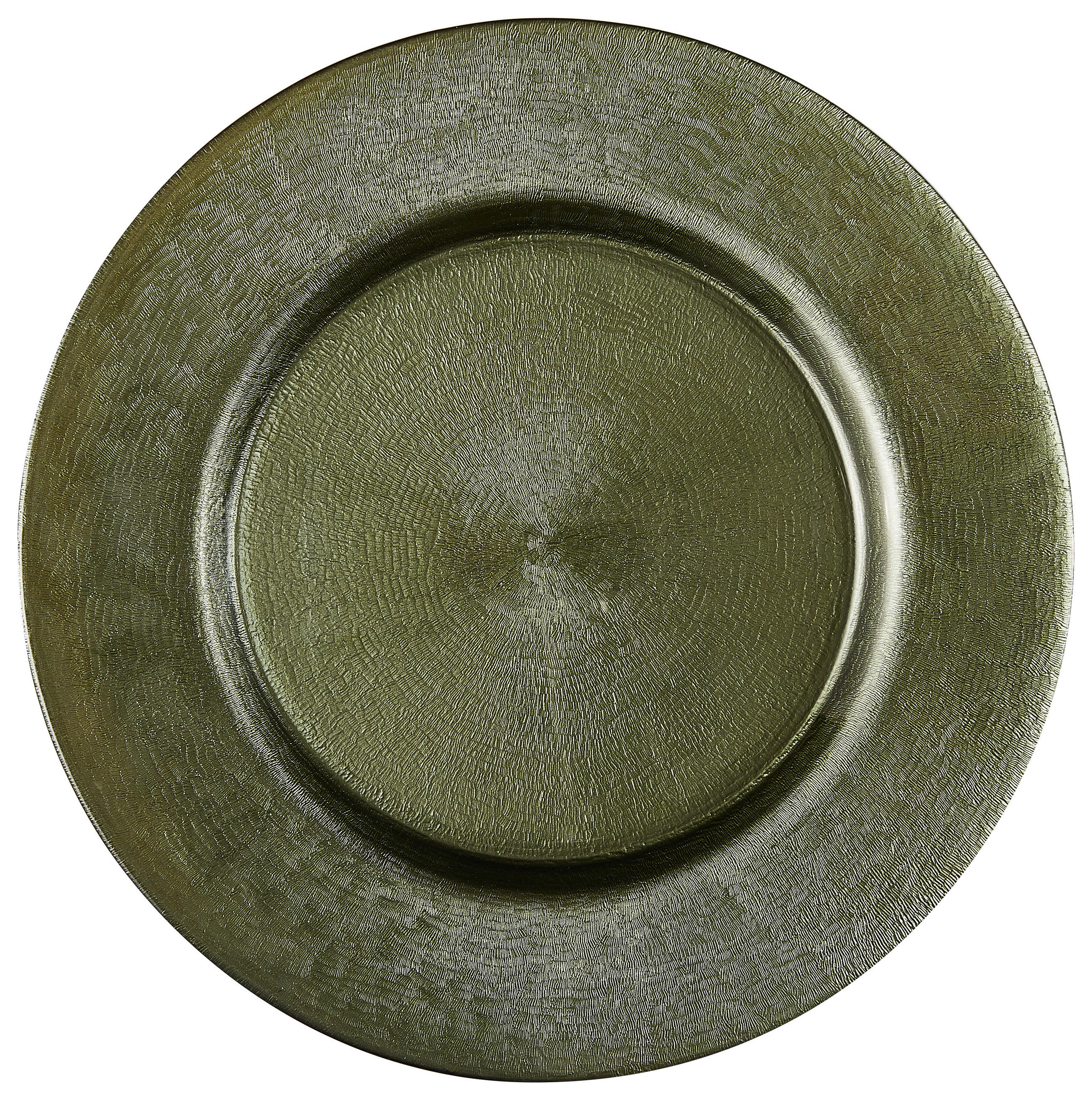 PLATZTELLER Glas  - Olivgrün, Glas (32,5/2cm) - Novel