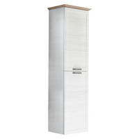 HOCHSCHRANK  - Eichefarben/Anthrazit, KONVENTIONELL, Glas/Holzwerkstoff (45cm) - Sadena