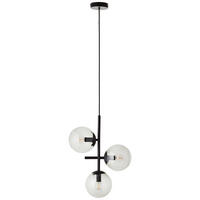 PENDELLEUCHTE 35,2/150,3/15 cm   - Klar/Schwarz, LIFESTYLE, Glas/Metall (35,2/150,3/15cm) - Brilliant
