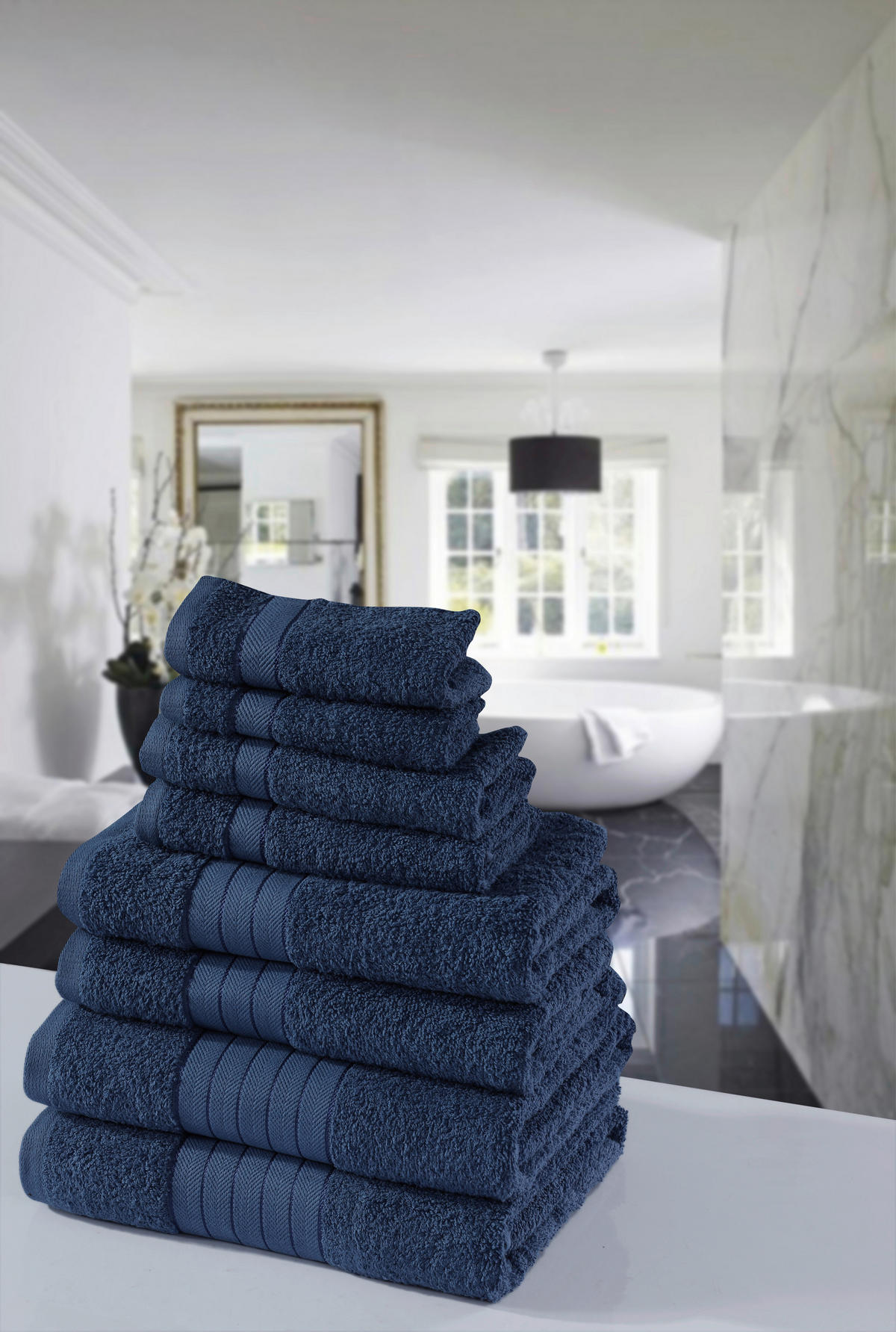 FROTTIERSET Blau 8-teilig  - Blau, Basics, Textil