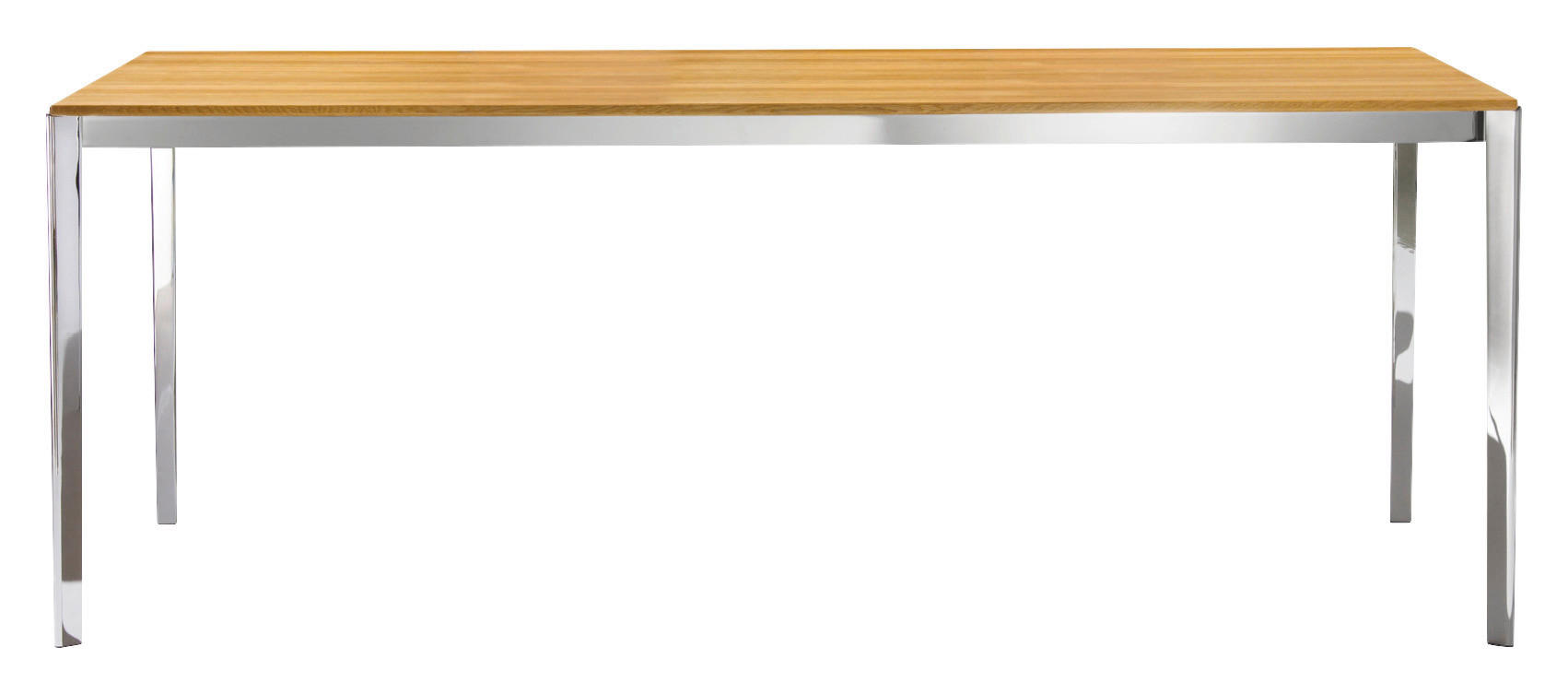 ESSTISCH in Holz, Metall 250-350/100/75 cm  - Edelstahlfarben/Eichefarben, Design, Holz/Metall (250-350/100/75cm) - TEAM 7