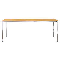 ESSTISCH in Holz, Metall 250-350/100/75 cm  - Edelstahlfarben/Eichefarben, Design, Holz/Metall (250-350/100/75cm) - TEAM 7