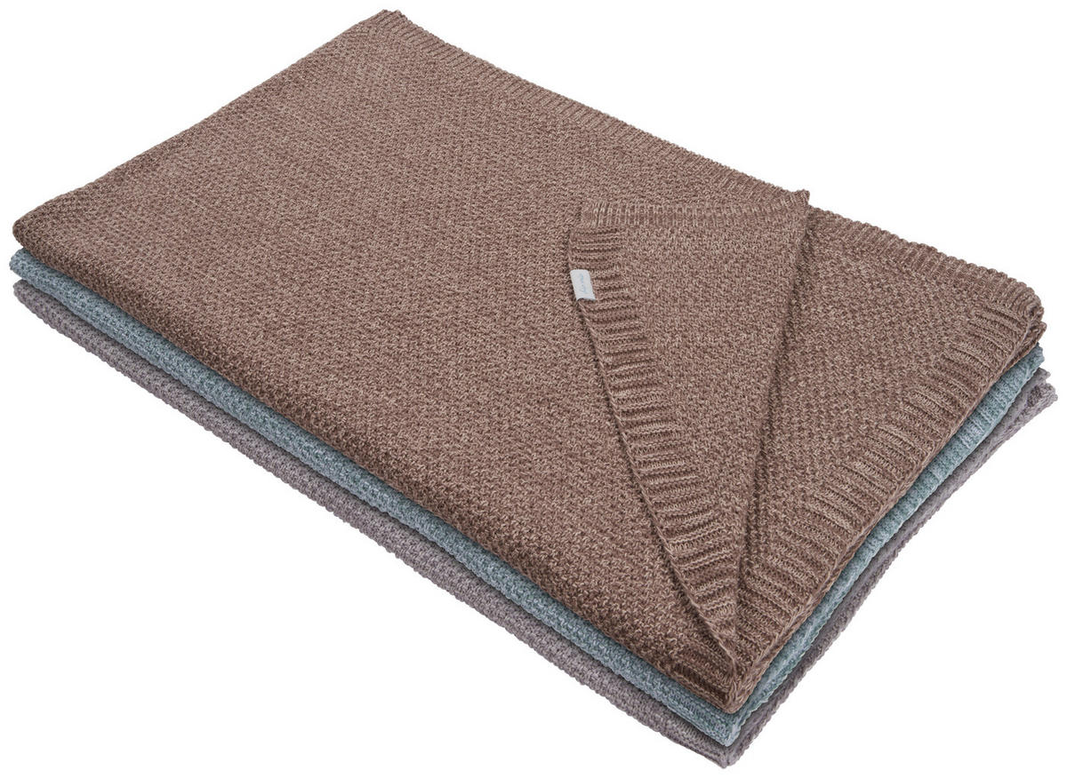 KUSCHELDECKE Coco 150/200 cm  - Silberfarben, Natur (150/200cm) - Bio:Vio