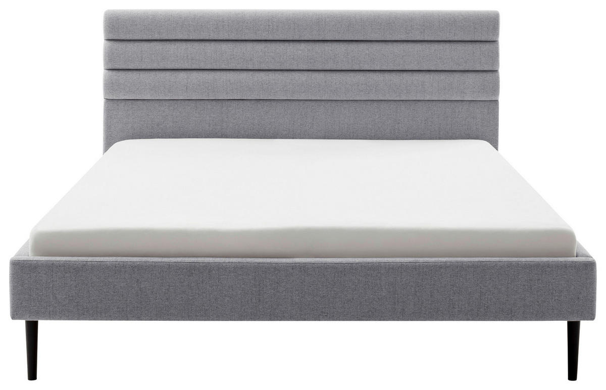 ČALÚNENÁ POSTEĽ, 180/200 cm, sivá - čierna/sivá, Modern, kompozitné drevo/textil (180/200cm) - MID.YOU