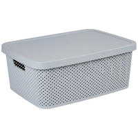 Cutie Pentru Depozitare    38,5/28/15,5 cm  - gri deschis, Basics, plastic (38,5/28/15,5cm) - Homeware