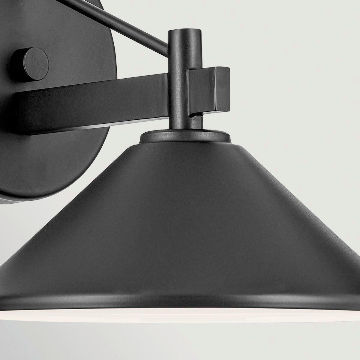 LED-WANDLEUCHTE Kichler 19,1/20,3/23,5 cm  - Schwarz, Design, Metall (19,1/20,3/23,5cm) - Elstead Lighting