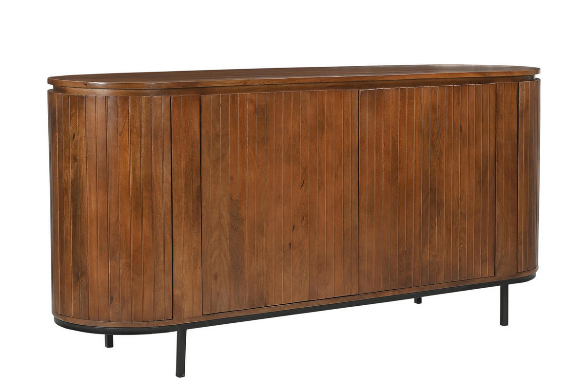 SIDEBOARD  170/80/45 cm  - Schwarz/Naturfarben, Design, Holz/Metall (170/80/45cm) - MID.YOU