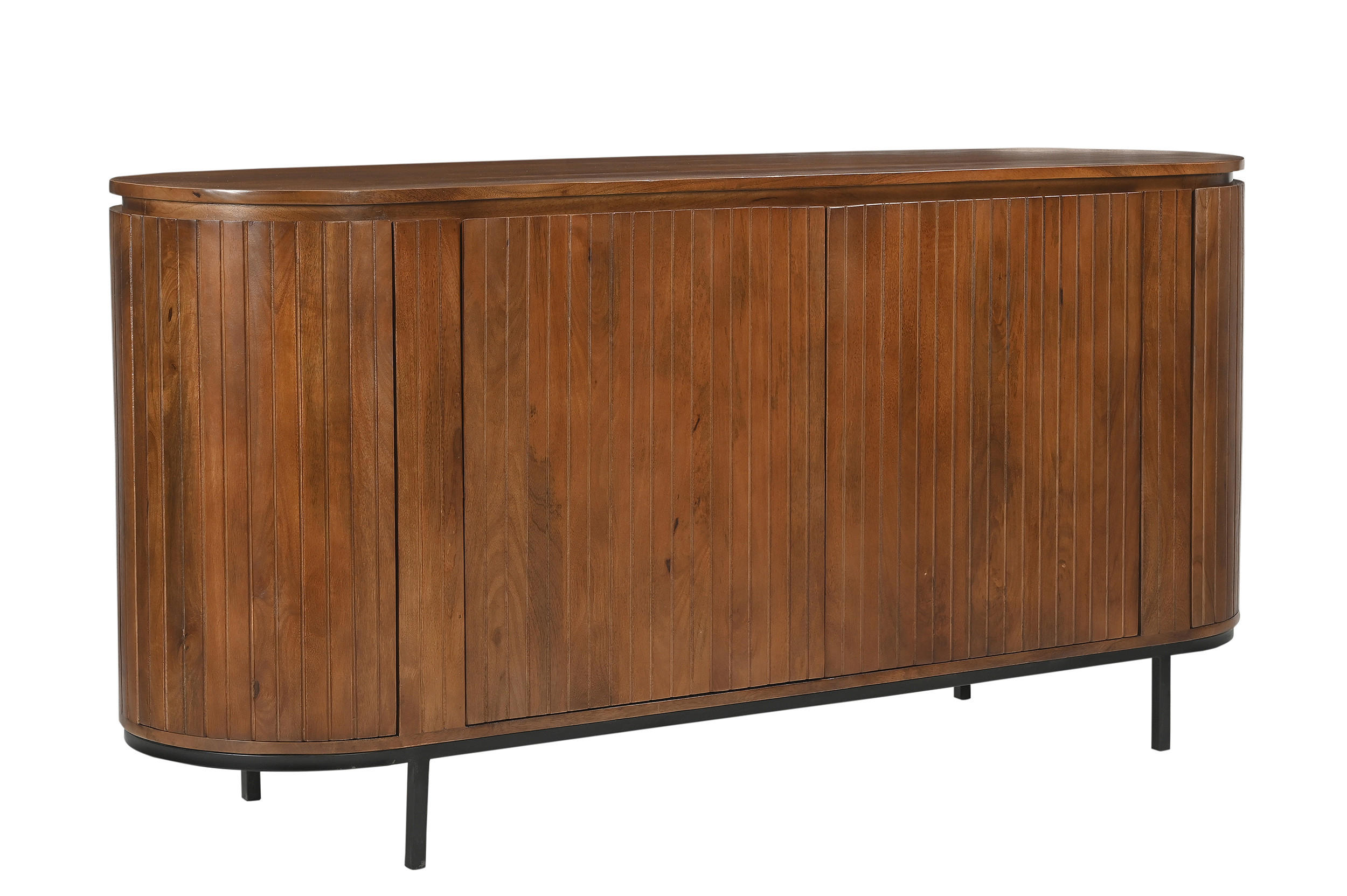 Mid.you Sideboard Natur, Schwarz 170x80x45 cm