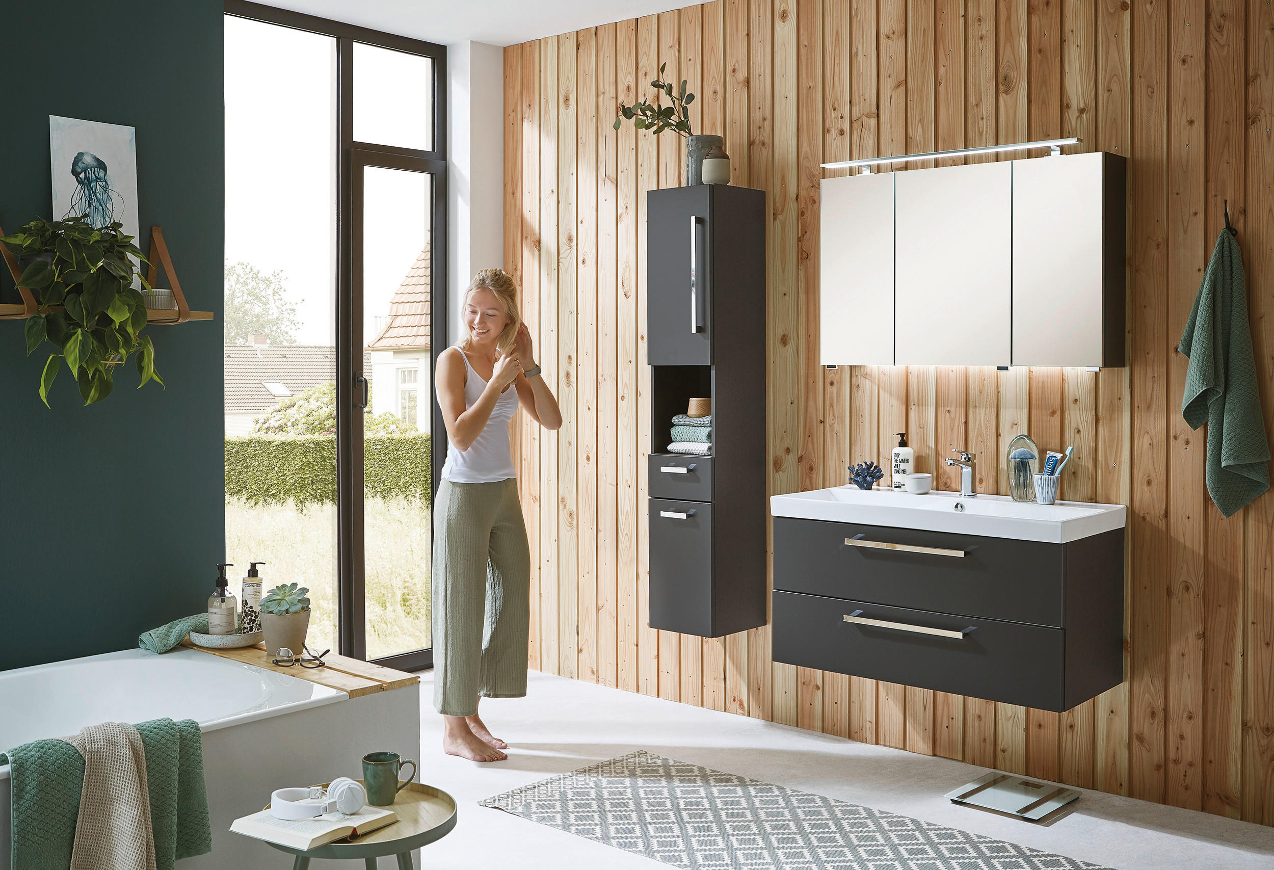 WASCHTISCHKOMBI 101 cm  - Chromfarben/Weiß, MODERN, Keramik/Holzwerkstoff (101cm) - Novel