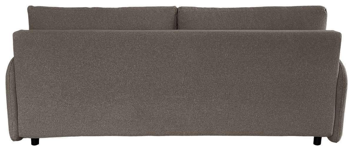 SCHLAFSOFA Flachgewebe Taupe  - Taupe/Schwarz, Design, Holz/Kunststoff (206/88/93cm) - MID.YOU