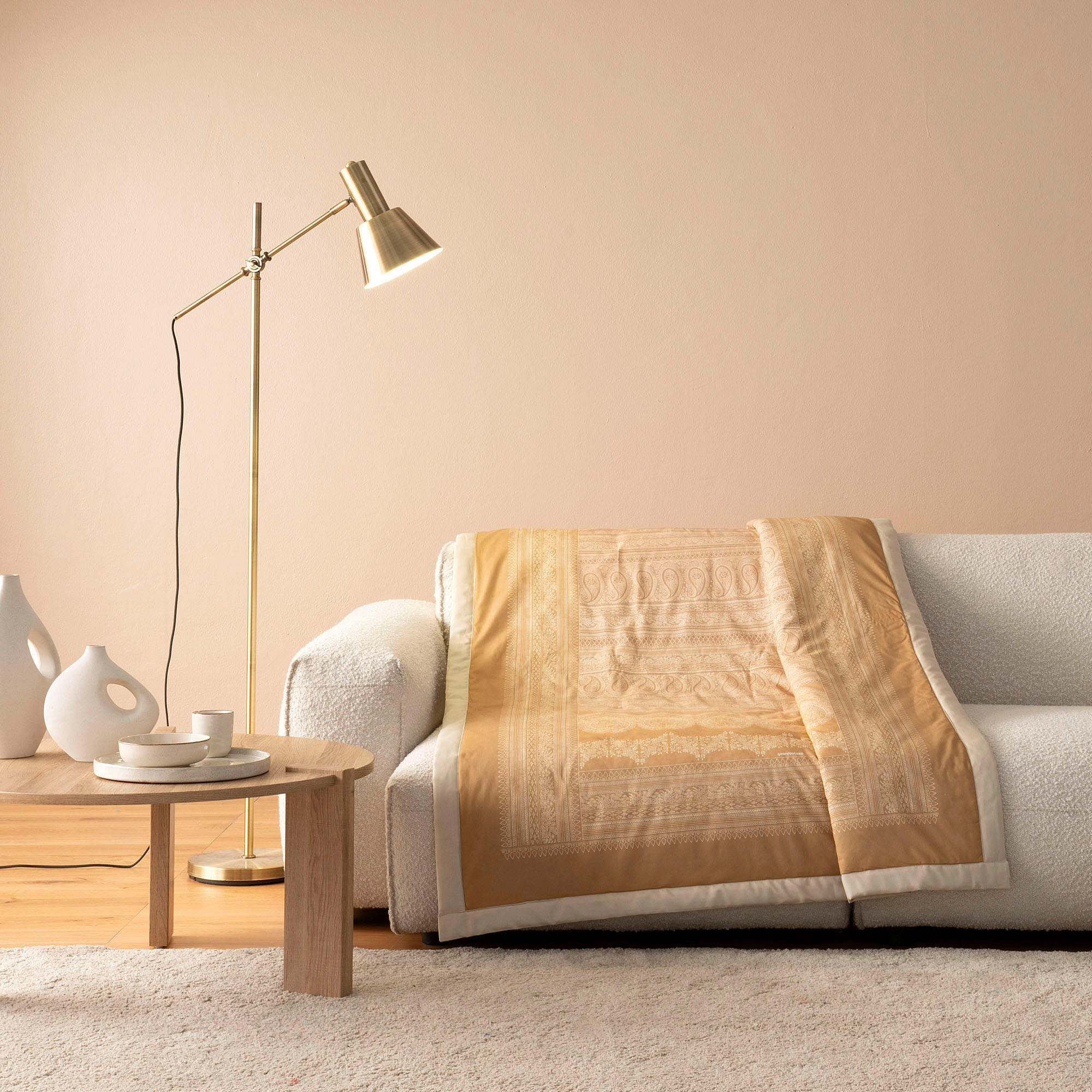 PREKRIVAČ 135/190 cm  BRUNELLESCHI  - bež, Design, tekstil (135/190cm) - Bassetti