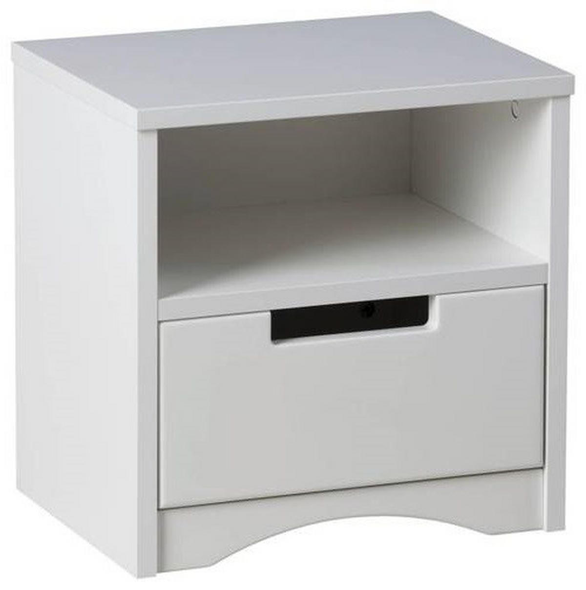 NACHTSCHRANK 40/40/30 cm Schichtholz  - Weiß, MODERN, Holzwerkstoff (40/40/30cm) - MID.YOU