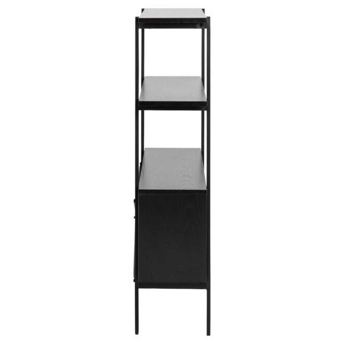 REGALELEMENT Schwarz  - Schwarz, MODERN, Holzwerkstoff/Metall (94/113,8/27cm)