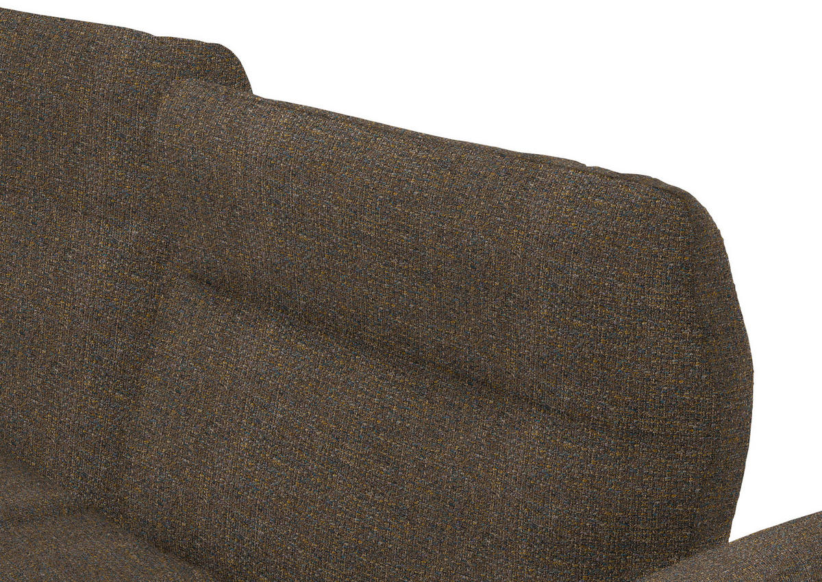 ECKSOFA in Webstoff Braun  - Schwarz/Braun, Design, Textil/Metall (223/290cm) - Moderano