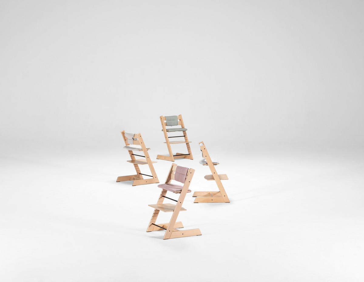 HOCHSTUHLEINLAGE  - Beige, Basics, Textil (41cm) - Stokke