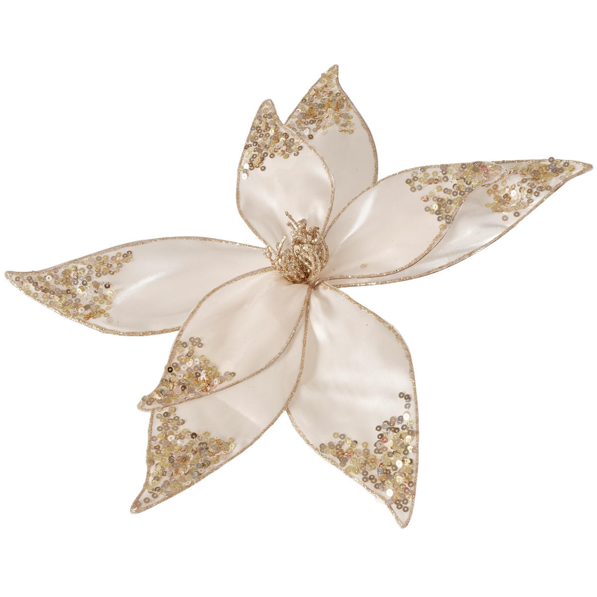 DEKOCLIP  - Goldfarben/Weiß, LIFESTYLE, Textil/Metall (20/20/5cm)