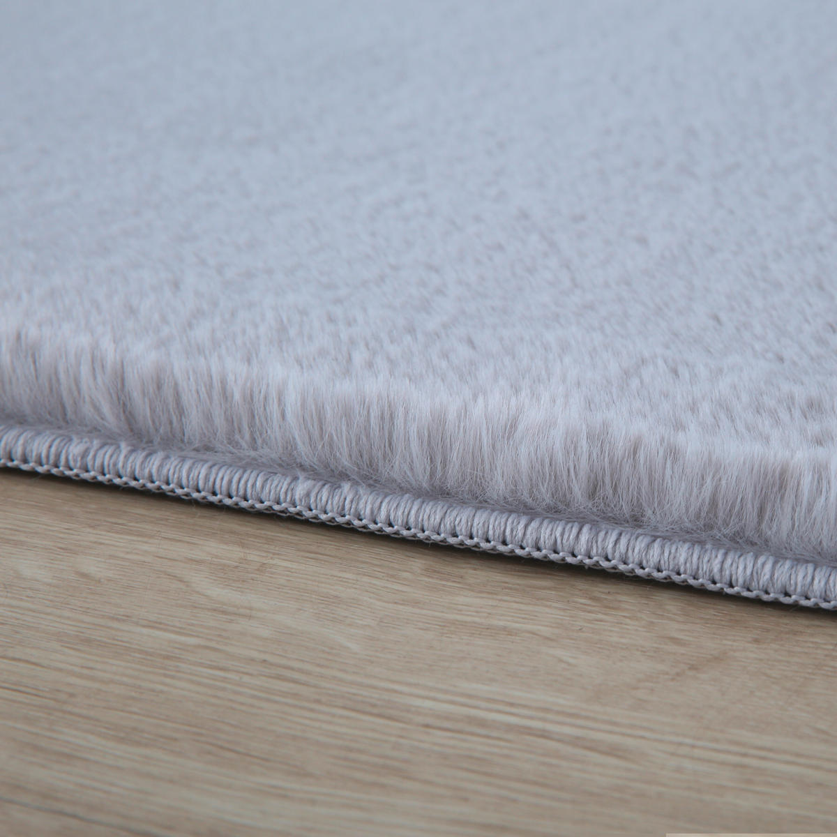 HOCHFLORTEPPICH 80/150 cm Pouffy Silberfarben  - Silberfarben, Basics, Textil (80/150cm)