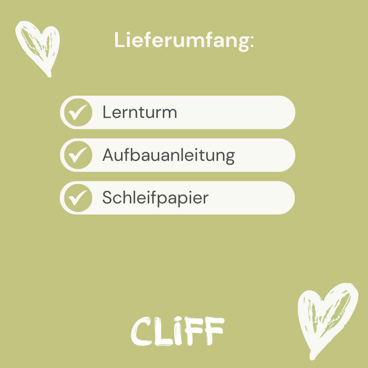 LERNTURM  - Birkefarben, Basics, Holz (40/35/90cm) - CLIFF