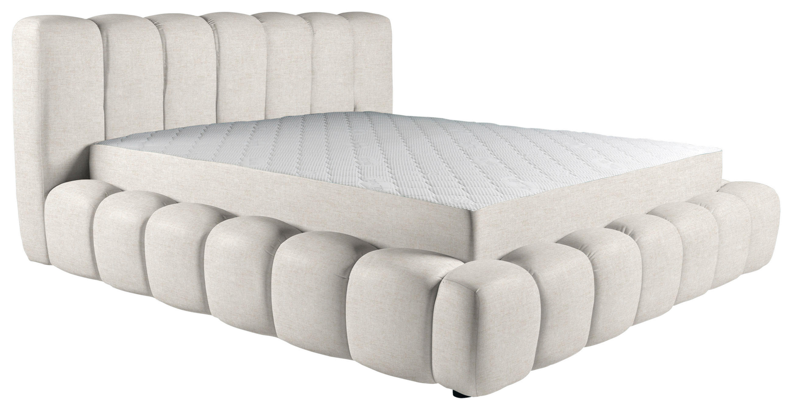 POLSTERBETT 140/200 cm  Beige  - Birkefarben/Beige, Trend, Holz/Kunststoff (140/200cm) - Esposa