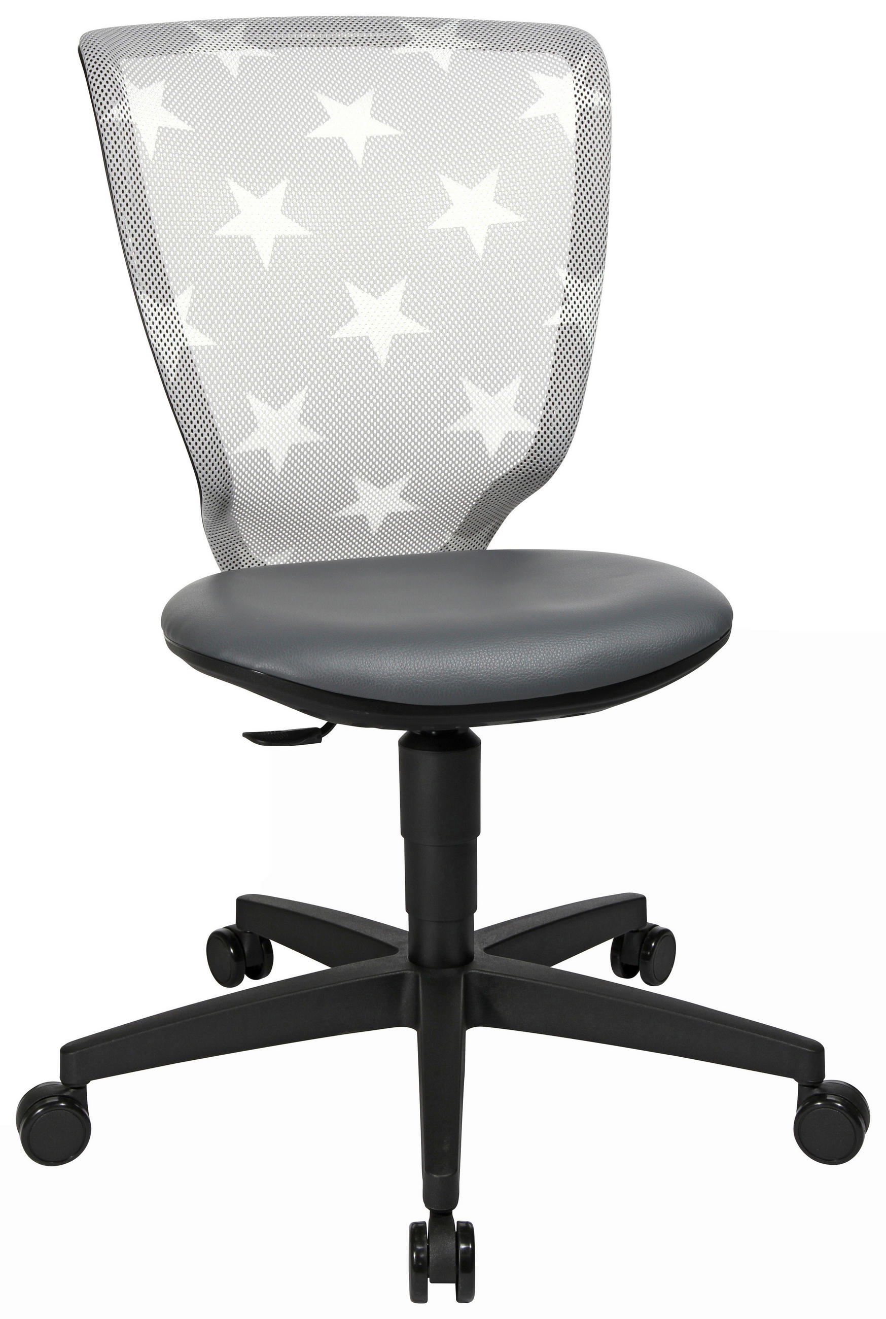 JUGENDDREHSTUHL Lederlook Anthrazit, Grau, Weiß  - Anthrazit/Schwarz, Design, Kunststoff/Textil (44/84-98/40cm) - Xora