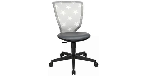 JUGENDDREHSTUHL  in Lederlook Anthrazit, Grau, Weiß  - Anthrazit/Schwarz, Design, Kunststoff/Textil (44/84-98/40cm) - Xora