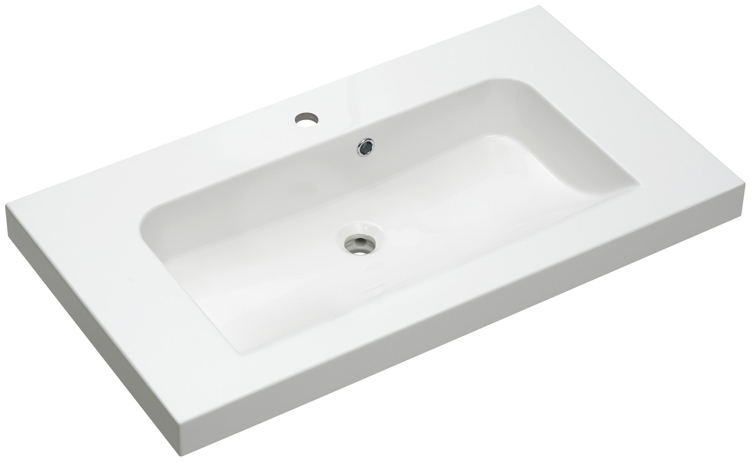 Chiuveta Baie 92,5/7,6/51,2 cm  - alb, Basics, piatră (92,5/7,6/51,2cm) - Sadena