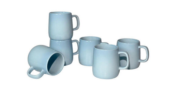 KAFFEEBECHERSET Colori Blu 6-teilig  - Blau, Trend, Keramik - Novel