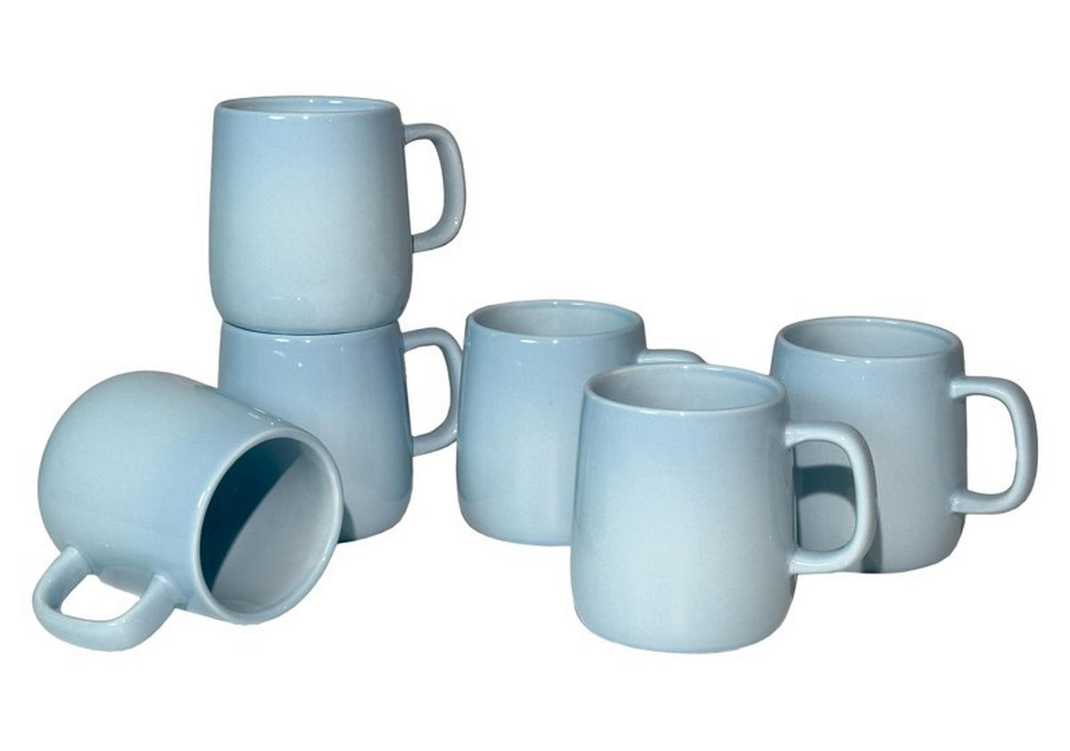 KAFFEEBECHERSET Colori Blu 6-teilig  - Blau, Trend, Keramik - Novel