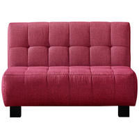 SCHLAFSOFA in Textil Rot  - Rot/Schwarz, Design, Textil/Metall (125/92/102cm) - Novel