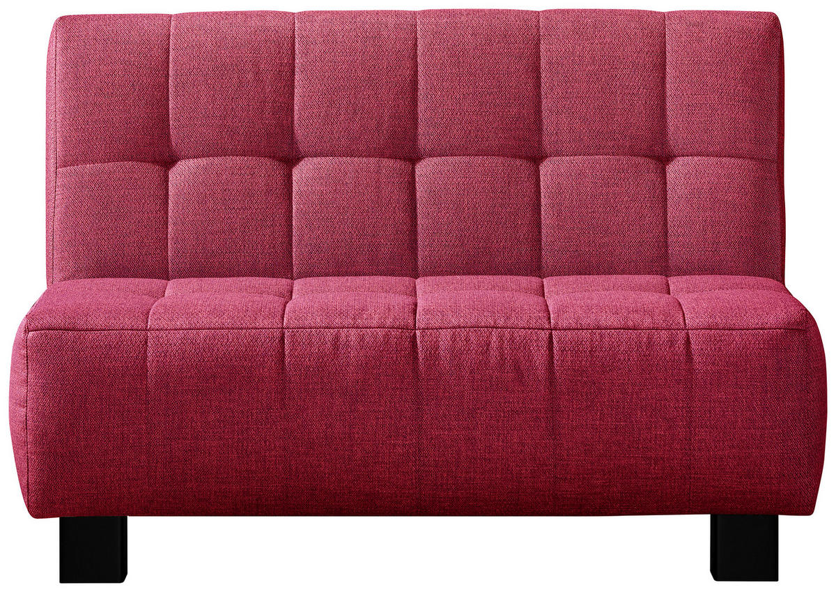 SCHLAFSOFA in Textil Rot  - Rot/Schwarz, Design, Textil/Metall (125/92/102cm) - Novel