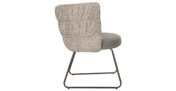 STUHL - Graubraun/Bronzefarben, Design, Textil/Metall (62/80/62cm) - Novel