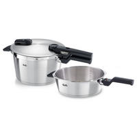 SCHNELLKOCHTOPFSET VITAQUICK® PREMIUM satiniert 4,5 und 2,5 L  - Silberfarben, Basics, Metall (22cm) - Fissler
