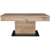 COUCHTISCH in Metall, Holzwerkstoff  - Eichefarben/Schwarz, Design, Holzwerkstoff/Metall (110/58-77/60cm) - MID.YOU