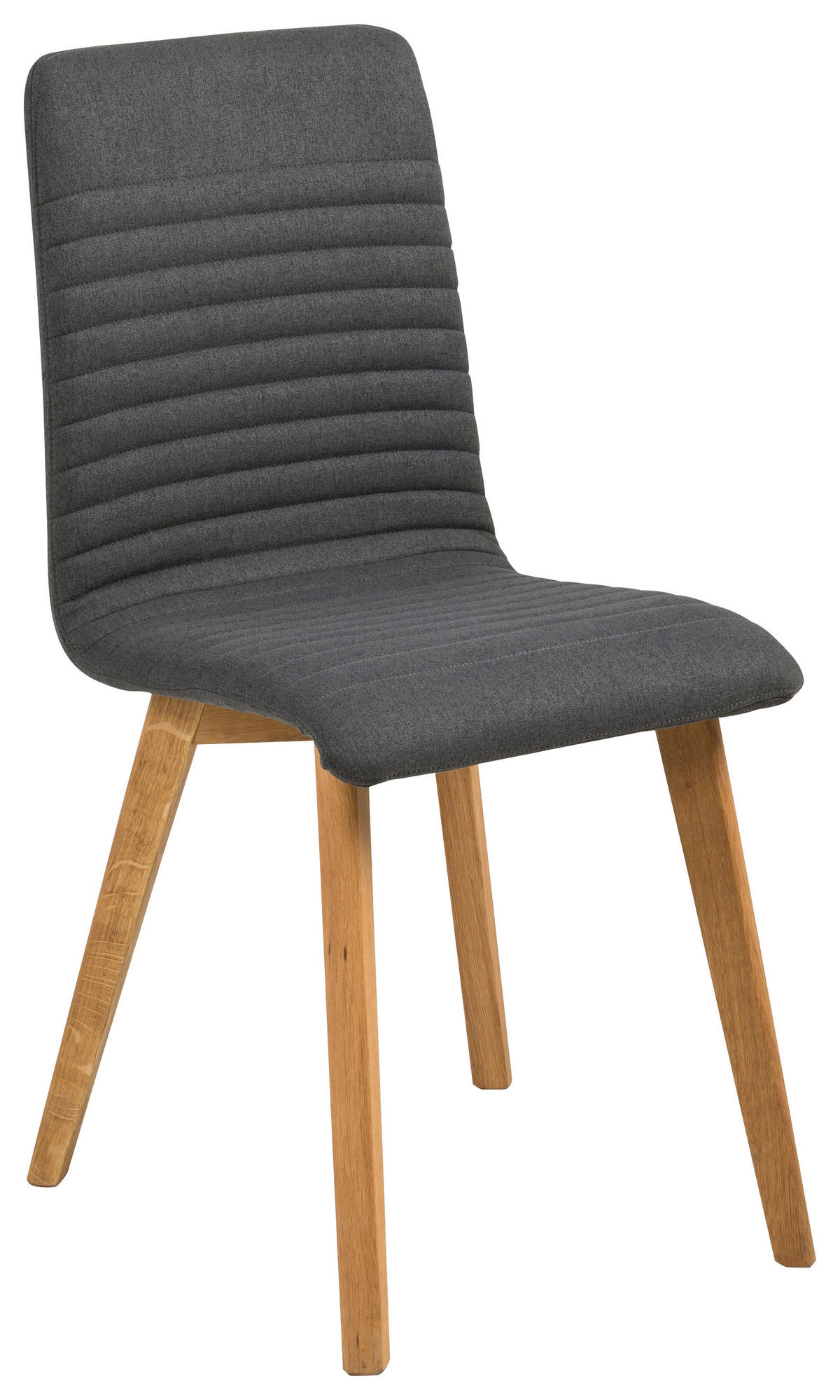 STUHL Webstoff Anthrazit, Eichefarben  - Eichefarben/Anthrazit, LIFESTYLE, Holz/Textil (42/90/43cm) - Livetastic